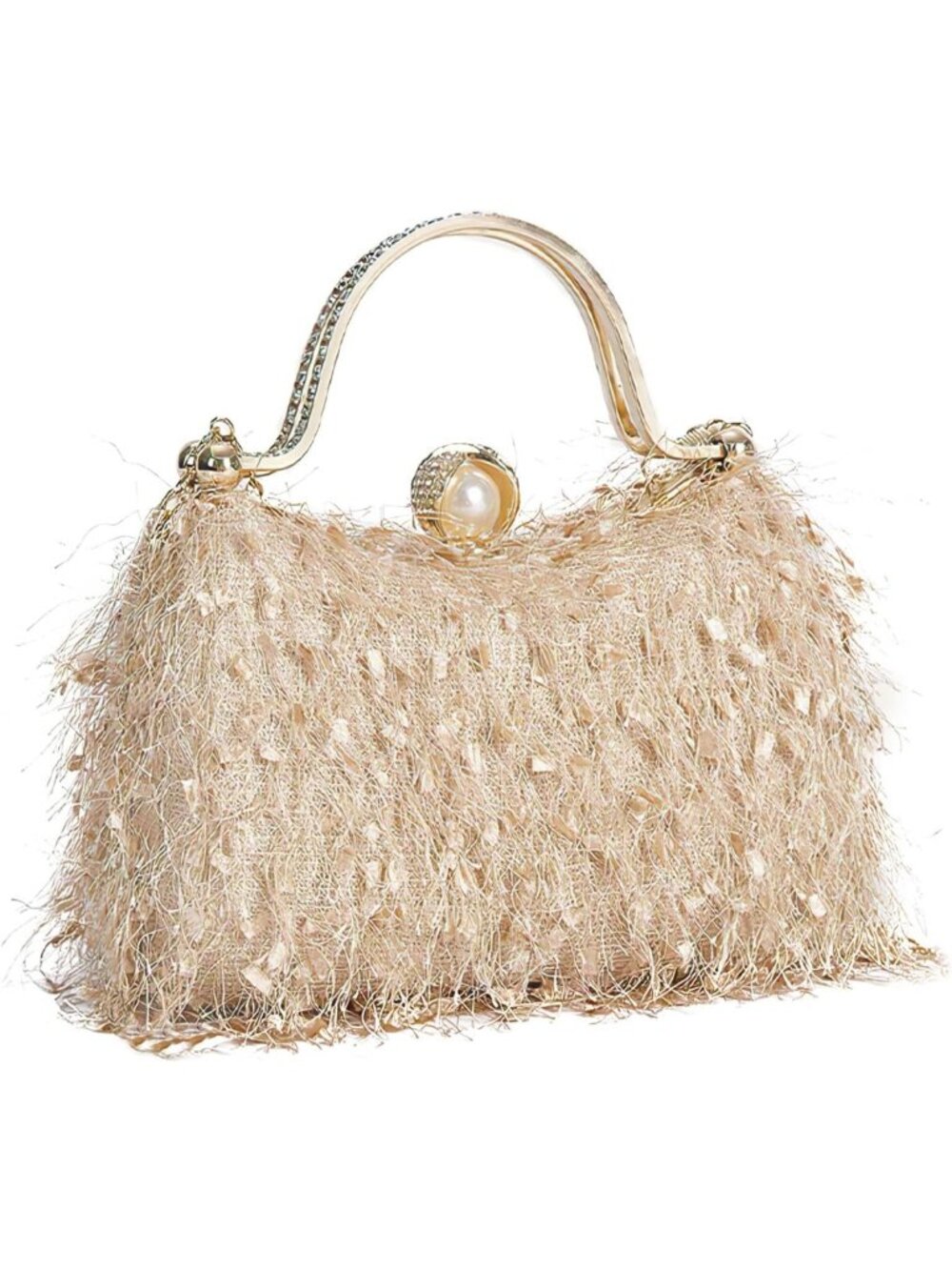 Chic Evening Clutch Purse for Women, Stylish Bag with Removable Chain Strap